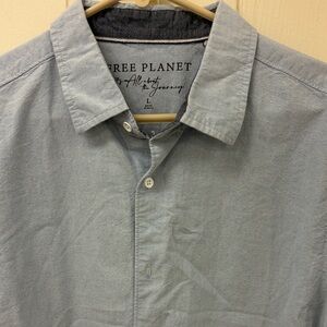 Free Planet Sky Blue Casual Shirt